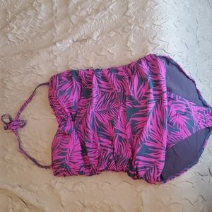 Old Navy navy/purple print bathing suit
